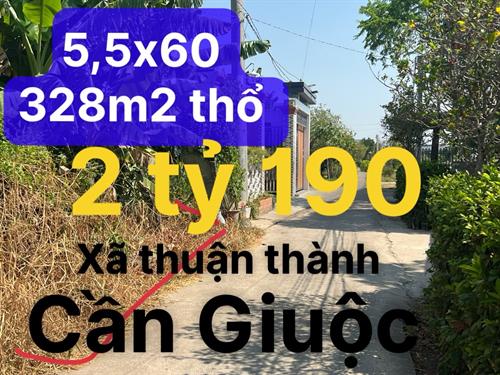 Bán đất đường QL50 xã thuận thành , Cần Giuộc LA 