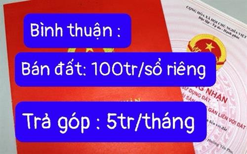 Bán đất trả góp 